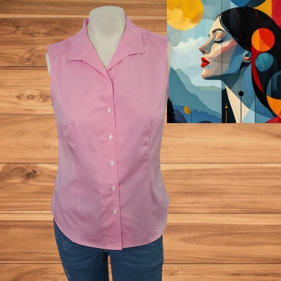 Jones New York Tops - Jones New York Signature Women's Sleeveless No-Iron  Shirt Sz S